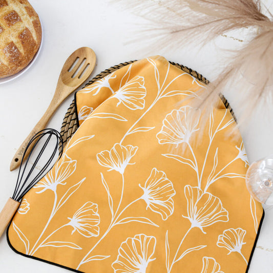Linge à vaisselle en microfibre – Fleur jaune