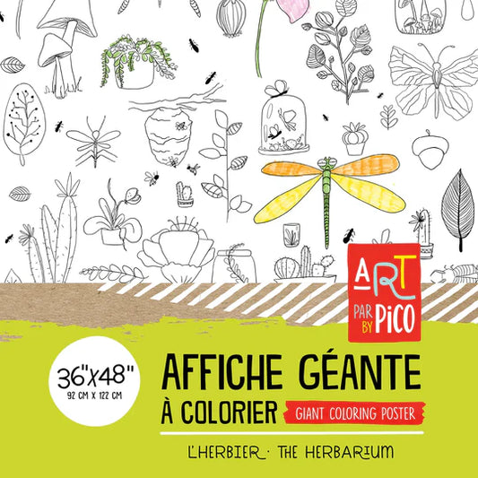 Coloriage géant - L'herbier