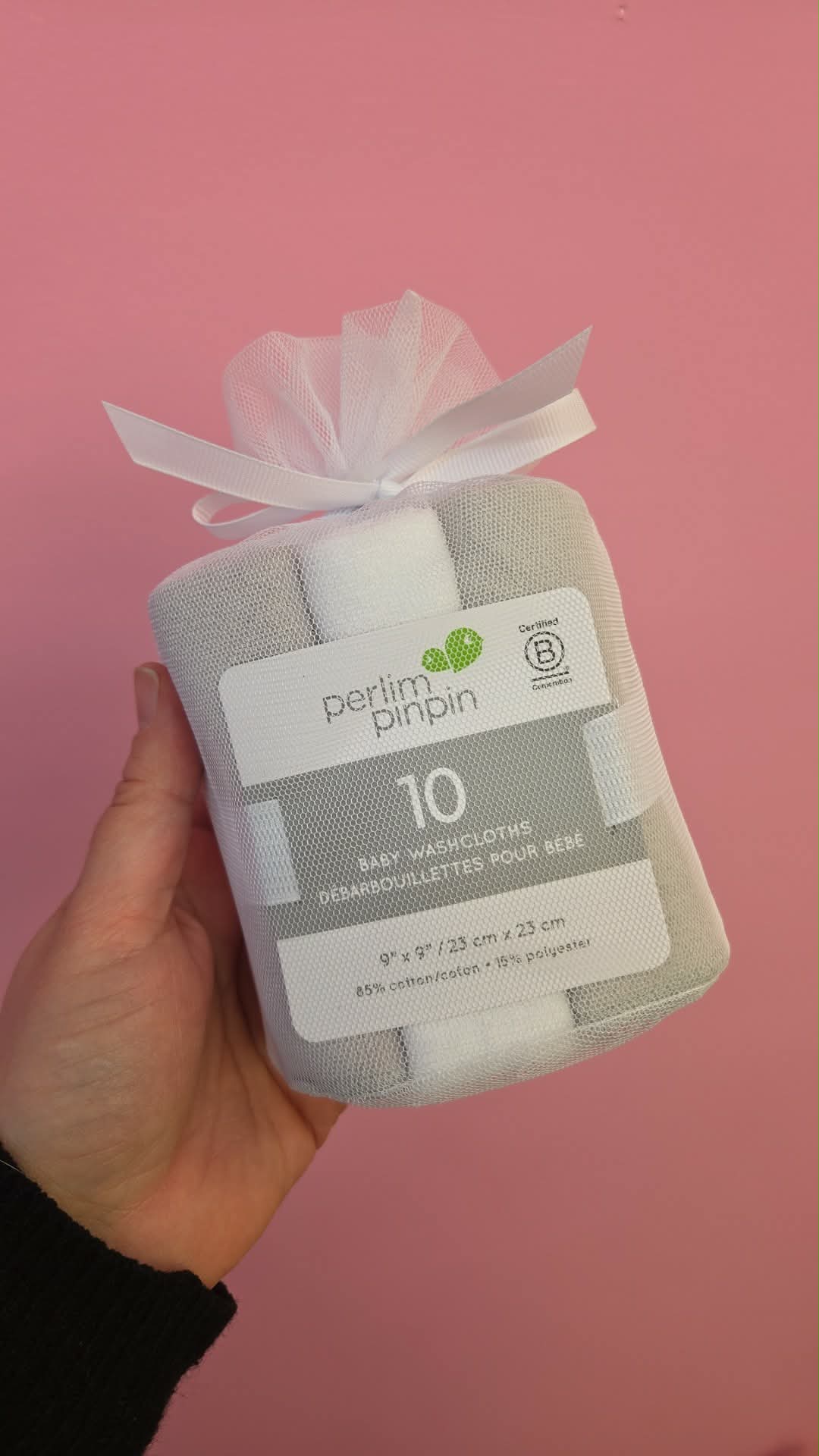 Ensemble de lingettes (10) - Blanche & Grise