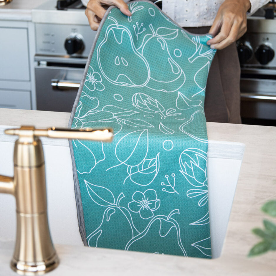 Linge à vaisselle en microfibre GAUFRÉ – Fruits