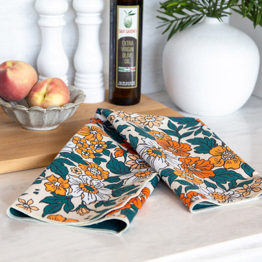 Linge à vaisselle en microfibre – Fleur vintage