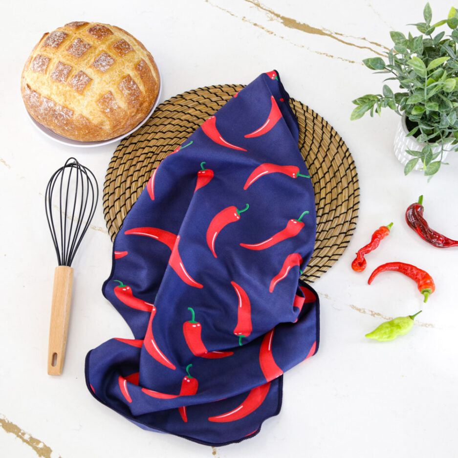 Linge à vaisselle en microfibre – Piment fort