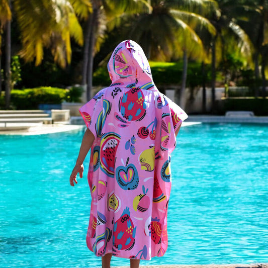 Poncho en microfibre pour ado – Tuti fruit