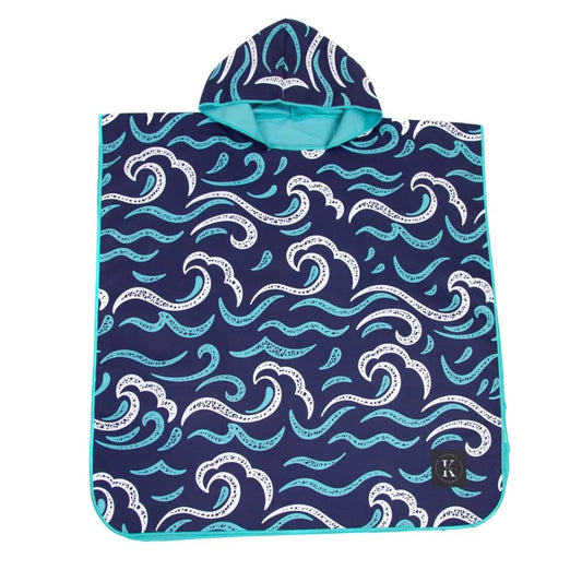 Poncho en microfibre pour enfant – Océan