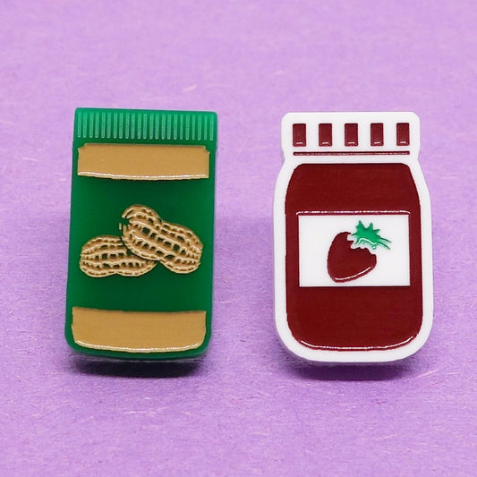 Boucle d'oreilles confiture/beurre peanut