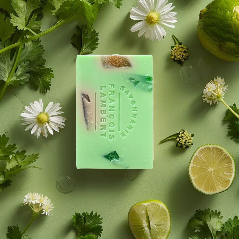 François Lambert - Savon au lait de brebis - Lime, coriandre, bergamote et néroli