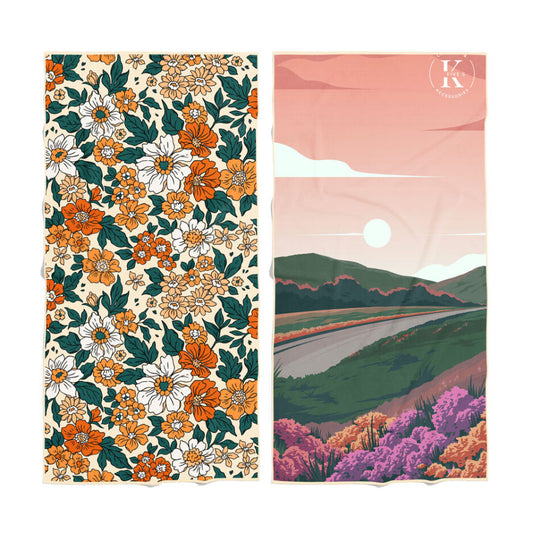 Serviette en microfibre – Fleur vintage