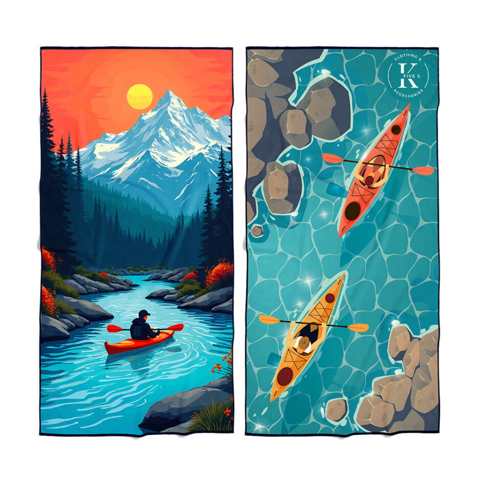 Serviette en microfibre – Kayak en nature