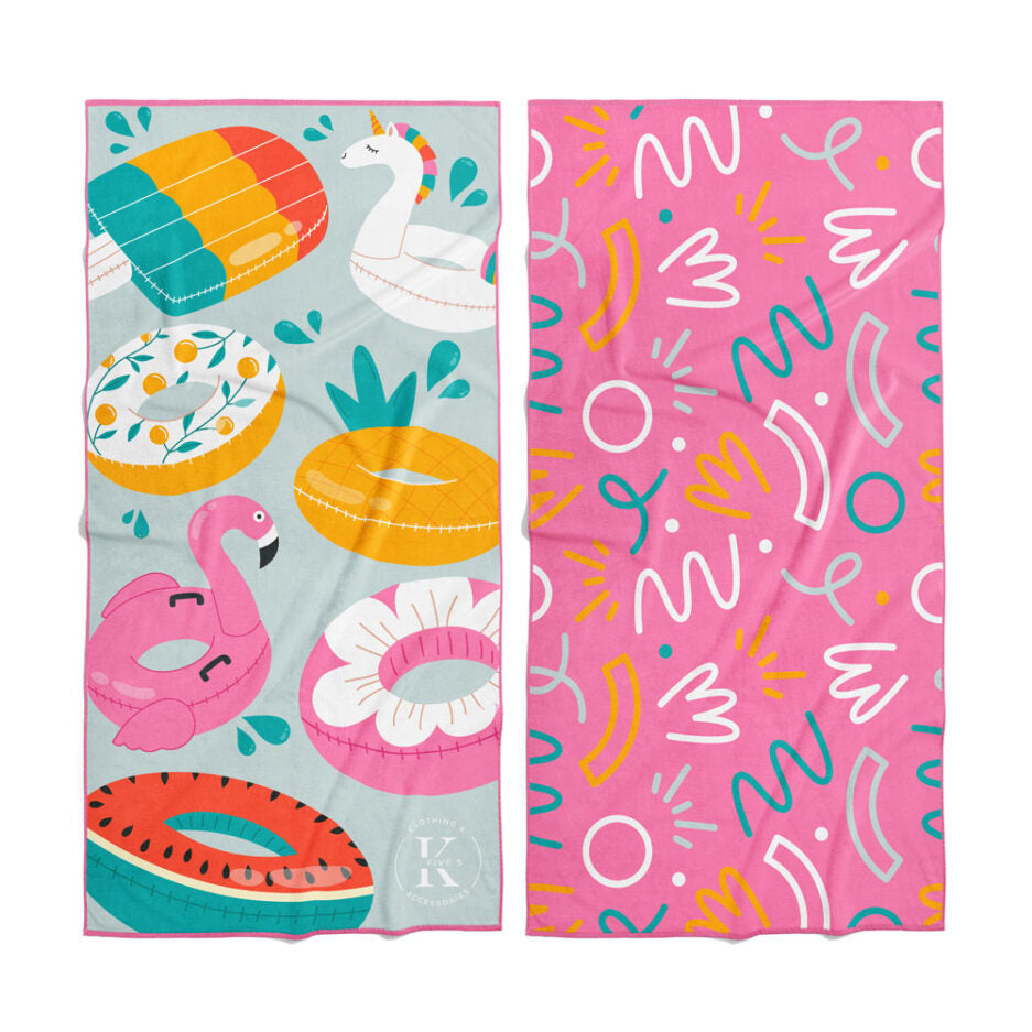 Serviette en microfibre – Piscine en folie