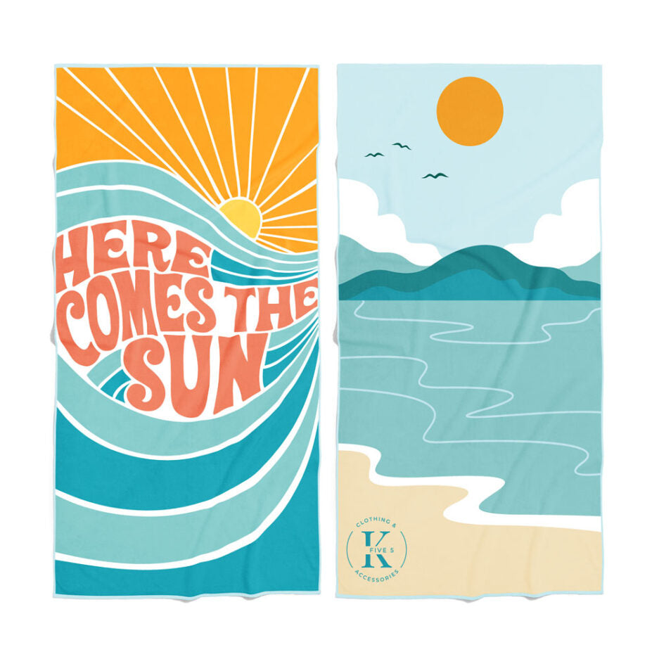Serviette en microfibre – Plage rétro