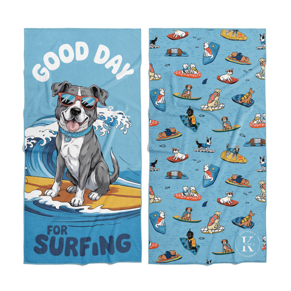 Serviette en microfibre – Surf canin
