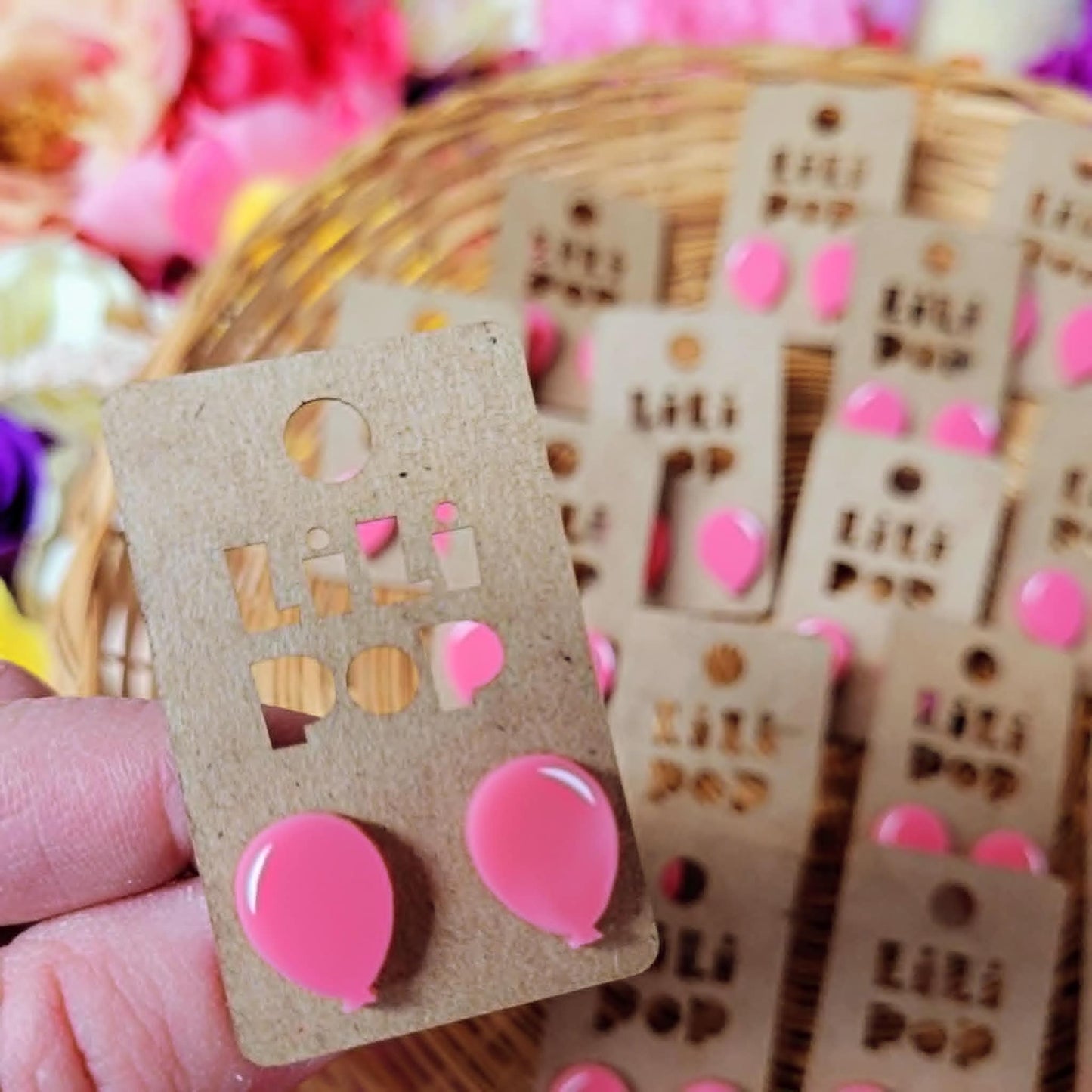 Boucles d'oreilles - Rose Balloune