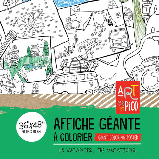 Coloriage géant - Les vacances